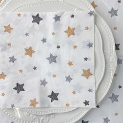 20pcs Star Printed Party Napkins Birthday Party Decoration Napkins