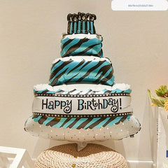 1pc Cartoon Cake Aluminum Foil Film Balloon Birthday Decoration