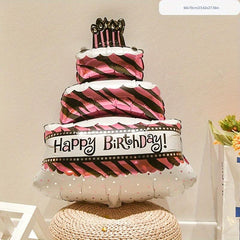 1pc Cartoon Cake Aluminum Foil Film Balloon Birthday Decoration