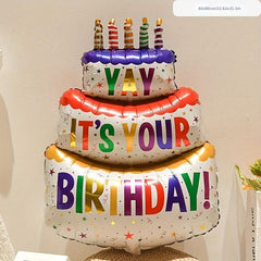 1pc Cartoon Cake Aluminum Foil Film Balloon Birthday Decoration