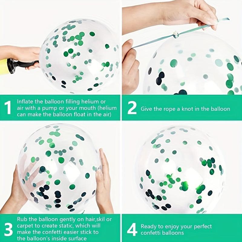 Green Balloon Confetti Balloon Baptism Party Decoration Wedding Birthday