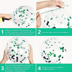 Green Balloon Confetti Balloon Baptism Party Decoration Wedding Birthday