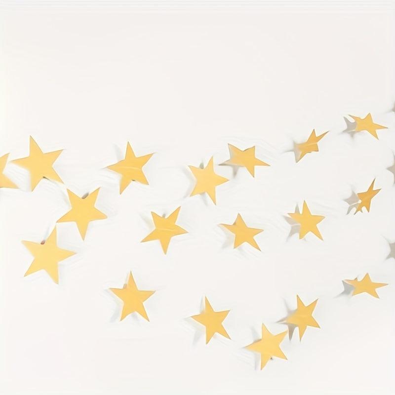 Glitter Star Garland Banner 3.96m Engagement Wedding Baby Shower Birthday