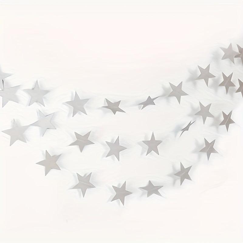 Glitter Star Garland Banner 3.96m Engagement Wedding Baby Shower Birthday