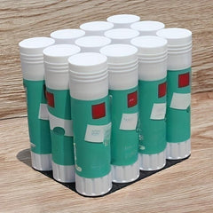 12pcs Solid Adhesive for Office Learning - Firm and Long-lasting Moisturizing