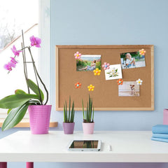 30 Flower Push Pins with Case for Corkboard Bulletin Board