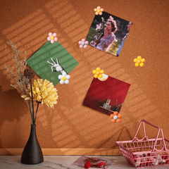 30 Flower Push Pins with Case for Corkboard Bulletin Board