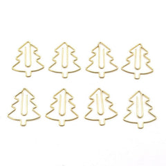 20pcs Christmas Tree Mixed Colors Metal Paper Clips Bookmarks