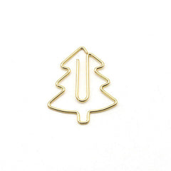 20pcs Christmas Tree Mixed Colors Metal Paper Clips Bookmarks
