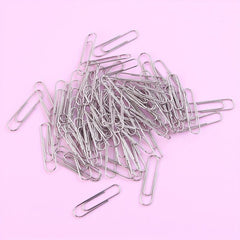 80 Silver Paper Clips 33mm Durable Clamp for School & Office Supplies