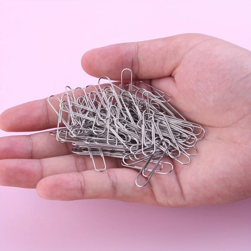 80 Silver Paper Clips 33mm Durable Clamp for School & Office Supplies