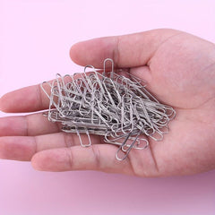 80 Silver Paper Clips 33mm Durable Clamp for School & Office Supplies