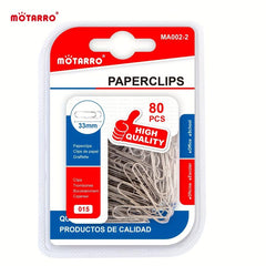 80 Silver Paper Clips 33mm Durable Clamp for School & Office Supplies