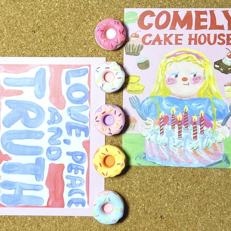 15pcs Donut Shaped Push Pins for Photo Wall Cork Board Office Home