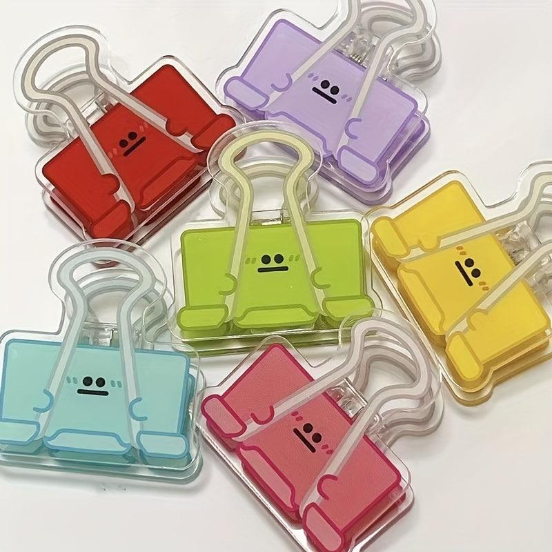 12pcs Assorted Colors Book Long Tail Clip Test Paper Acrylic Small Clip