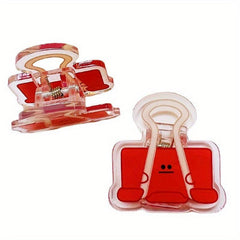 12pcs Assorted Colors Book Long Tail Clip Test Paper Acrylic Small Clip