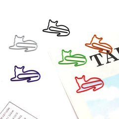 30PCS Animal Clip Colorful Creative Pin Cartoon Metal Shaped Paper Clip Bookmark