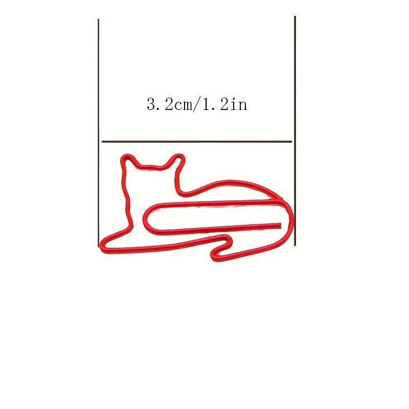 30PCS Animal Clip Colorful Creative Pin Cartoon Metal Shaped Paper Clip Bookmark