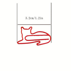 30PCS Animal Clip Colorful Creative Pin Cartoon Metal Shaped Paper Clip Bookmark