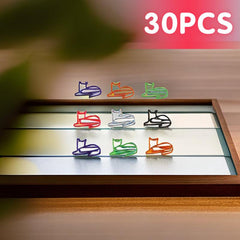 30PCS Animal Clip Colorful Creative Pin Cartoon Metal Shaped Paper Clip Bookmark