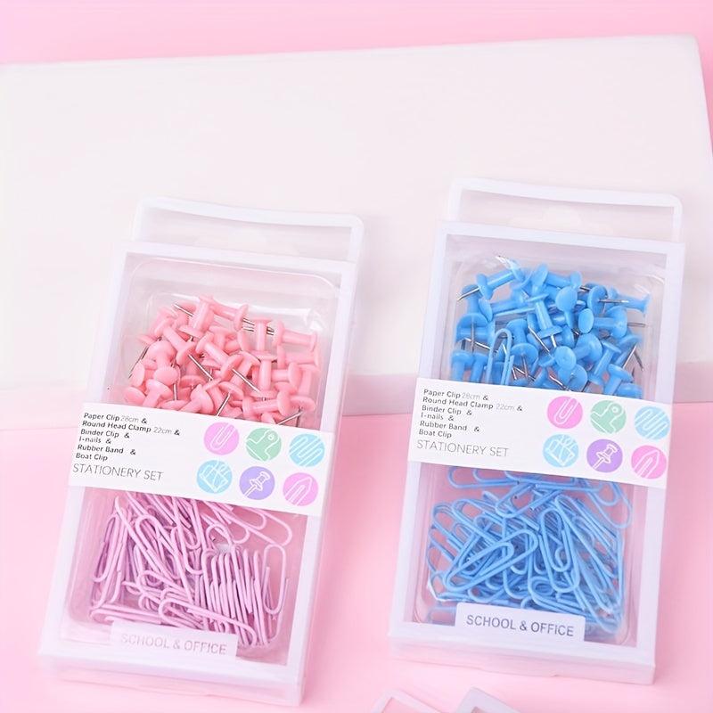 40 Paper Clips + 35 H Nails Set Student Office Supplies