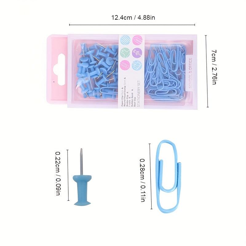 40 Paper Clips + 35 H Nails Set Student Office Supplies