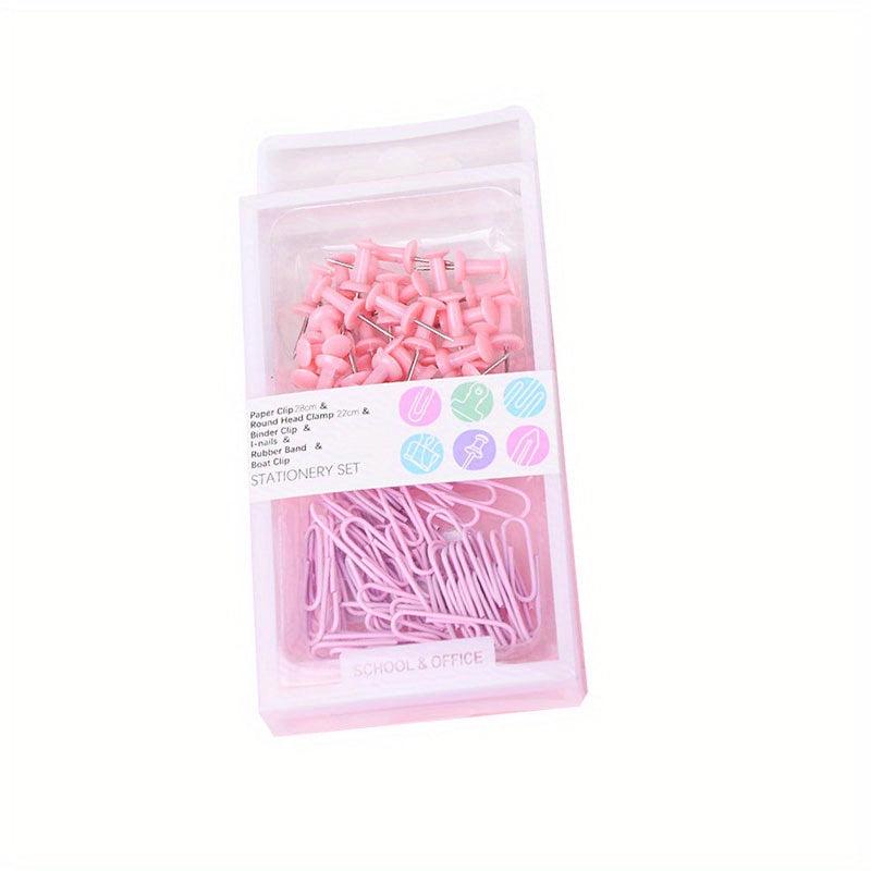 40 Paper Clips + 35 H Nails Set Student Office Supplies