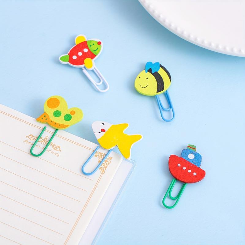 12pcs Animal Paperclip Bookmark Student Stationery Set