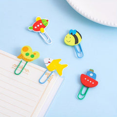 12pcs Animal Paperclip Bookmark Student Stationery Set