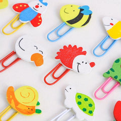 12pcs Animal Paperclip Bookmark Student Stationery Set