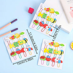 12pcs Animal Paperclip Bookmark Student Stationery Set