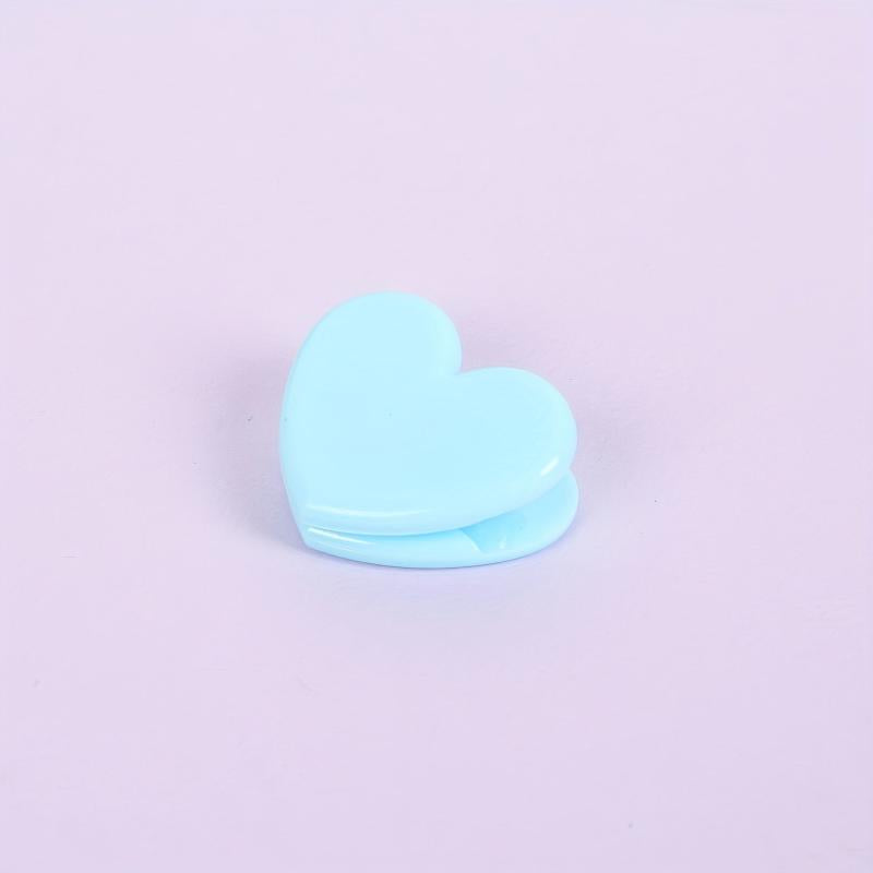 Heart Plastic Photo Decoration Clip Student Folder 4 Packs
