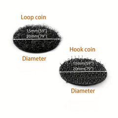 Self Adhesive Hook & Loop Dots 15mm 102pairs, 20mm 100pairs