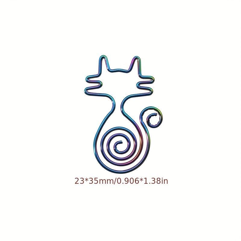 Colorful Cat Shaped Paper Clips - Fun Office Supplies for Women Men