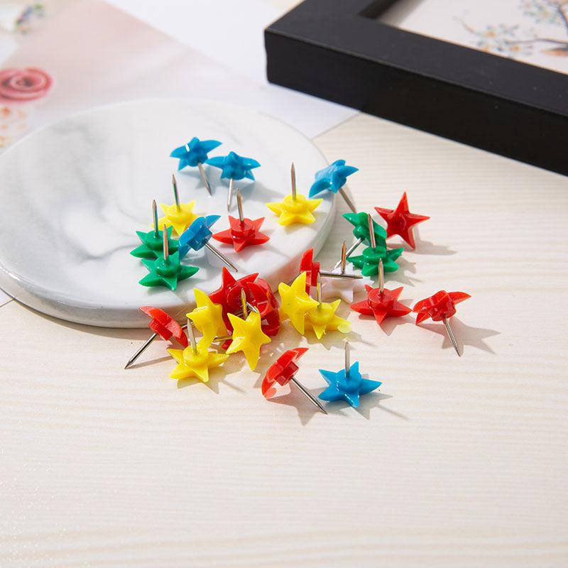 70pcs Colorful Five Pointed Star Shaped Push Pin