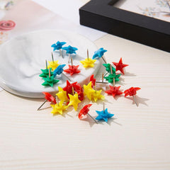 70pcs Colorful Five Pointed Star Shaped Push Pin
