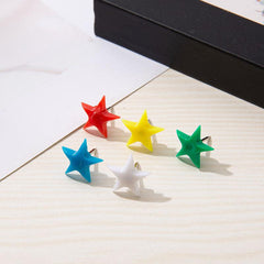 70pcs Colorful Five Pointed Star Shaped Push Pin