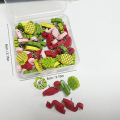 50pcs Mixed DIY Flamingo Cactus Wooden Pegs for Various Occasions