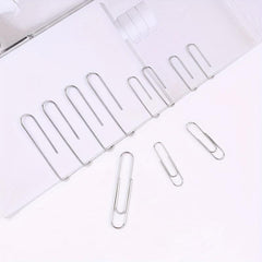800 Paper Clips Assorted Sizes in 10 Boxes