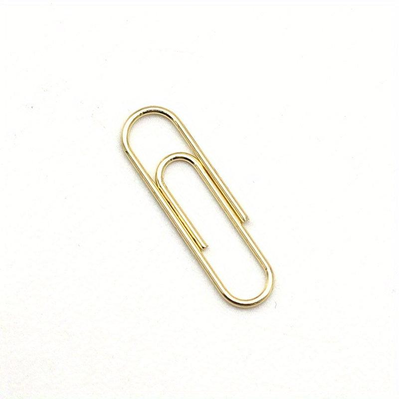 60pcs 28mm Golden Paper Clip U Shaped Pin Clip Office Supplies