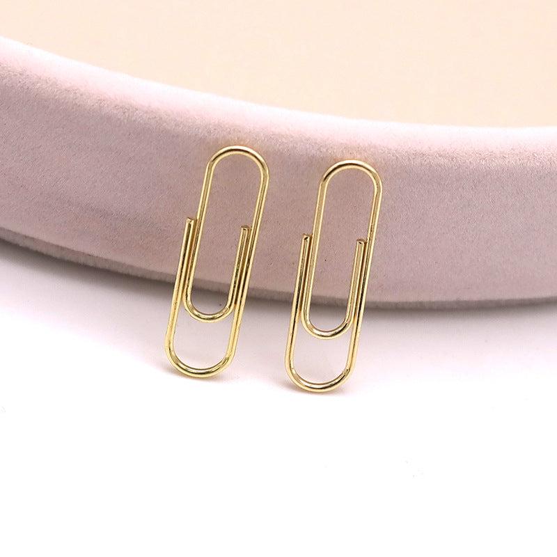 60pcs 28mm Golden Paper Clip U Shaped Pin Clip Office Supplies