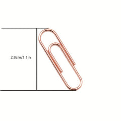 60pcs 28mm Golden Paper Clip U Shaped Pin Clip Office Supplies