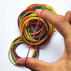 500 Colorful Rubber Bands 3.81 cm - School, Office, Home