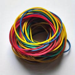 500 Colorful Rubber Bands 3.81 cm - School, Office, Home