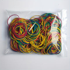 500 Colorful Rubber Bands 3.81 cm - School, Office, Home