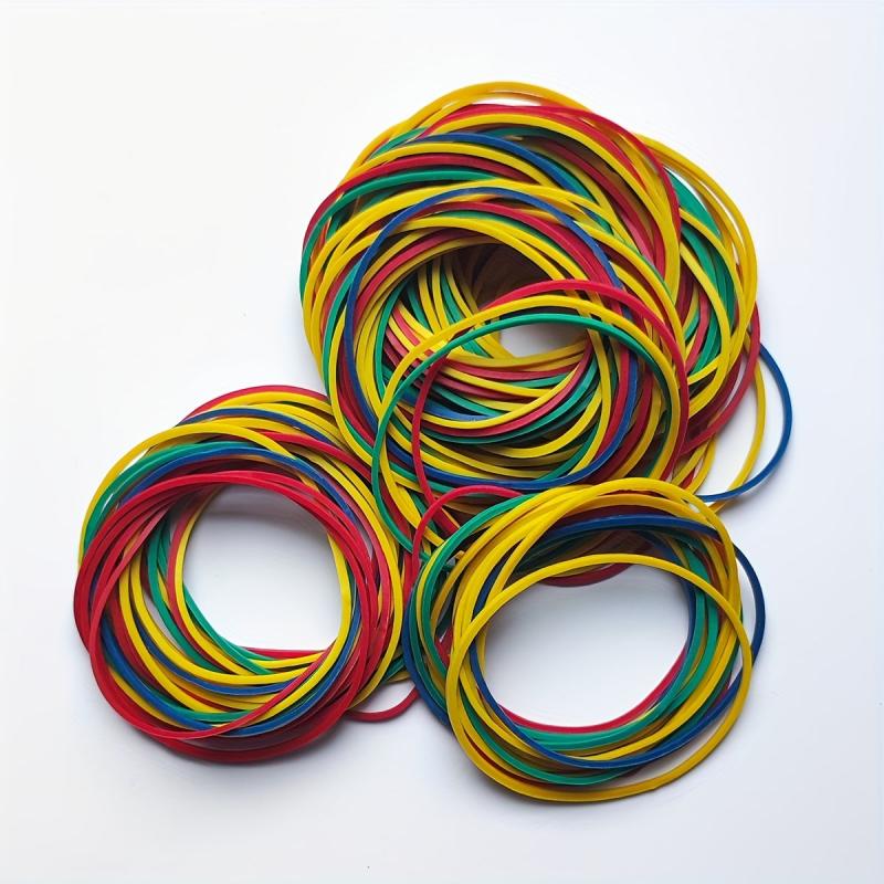 500 Colorful Rubber Bands 3.81 cm - School, Office, Home