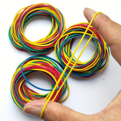 500 Colorful Rubber Bands 3.81 cm - School, Office, Home