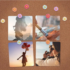 40pcs Small Daisy Flower Push Pins Colorful Cork Board Thumb Tacks