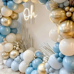 167pcs Morandi Golden Balloon Arch Garland for Party Decorations