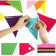 12pcs Colorful Rainbow Flags Pennant Carnival & Birthday Party Decoration Banner